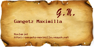 Gangetz Maximilla névjegykártya